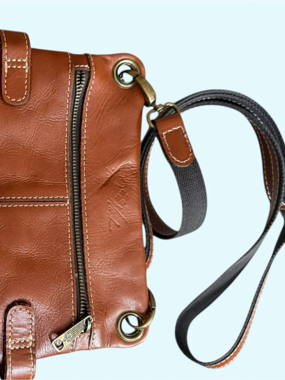 Patricia Nash Vintage Leather Crossbody Bag - Brown